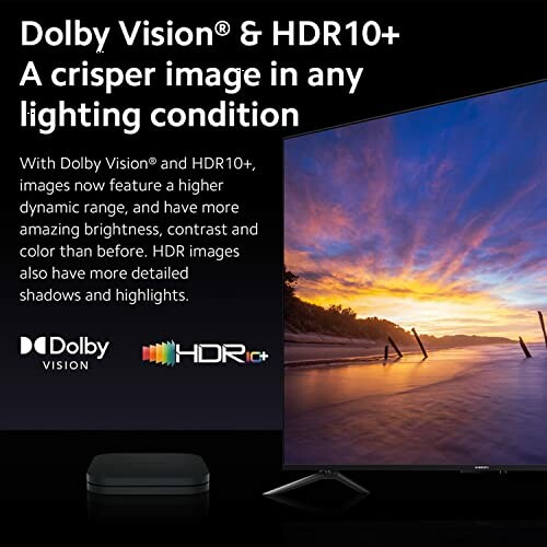 Dolby Vision and HDR10+ promotional image highlighting enhanced dynamic range and image quality