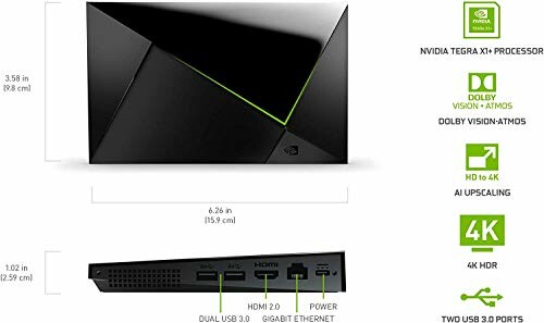 NVIDIA Shield TV specifications and ports description.