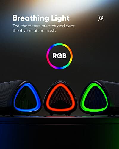 RGB speakers with breathing light effect