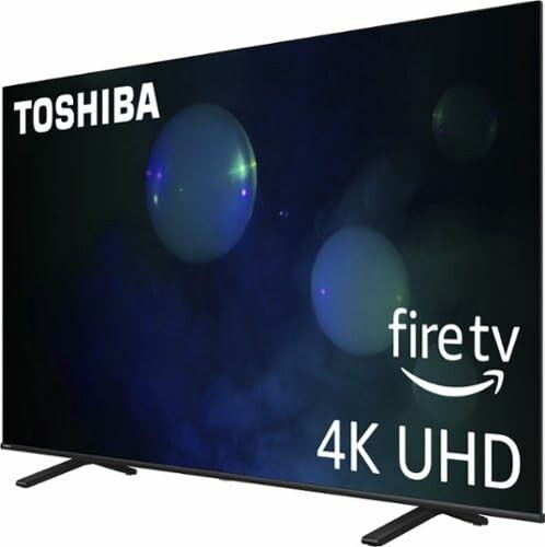 Toshiba 4K UHD Fire TV screen with logo