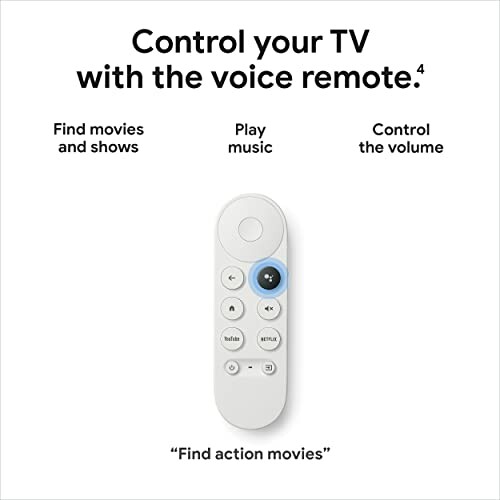 Voice remote for controlling TV, play music, find movies and shows.