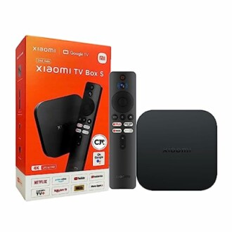 Xiaomi TV Box S with packaging and remote control